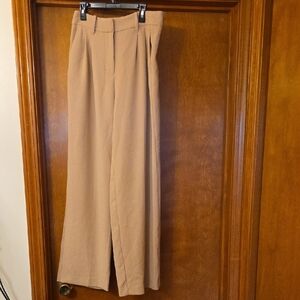 Nine West Tan Wide-Leg Trousers